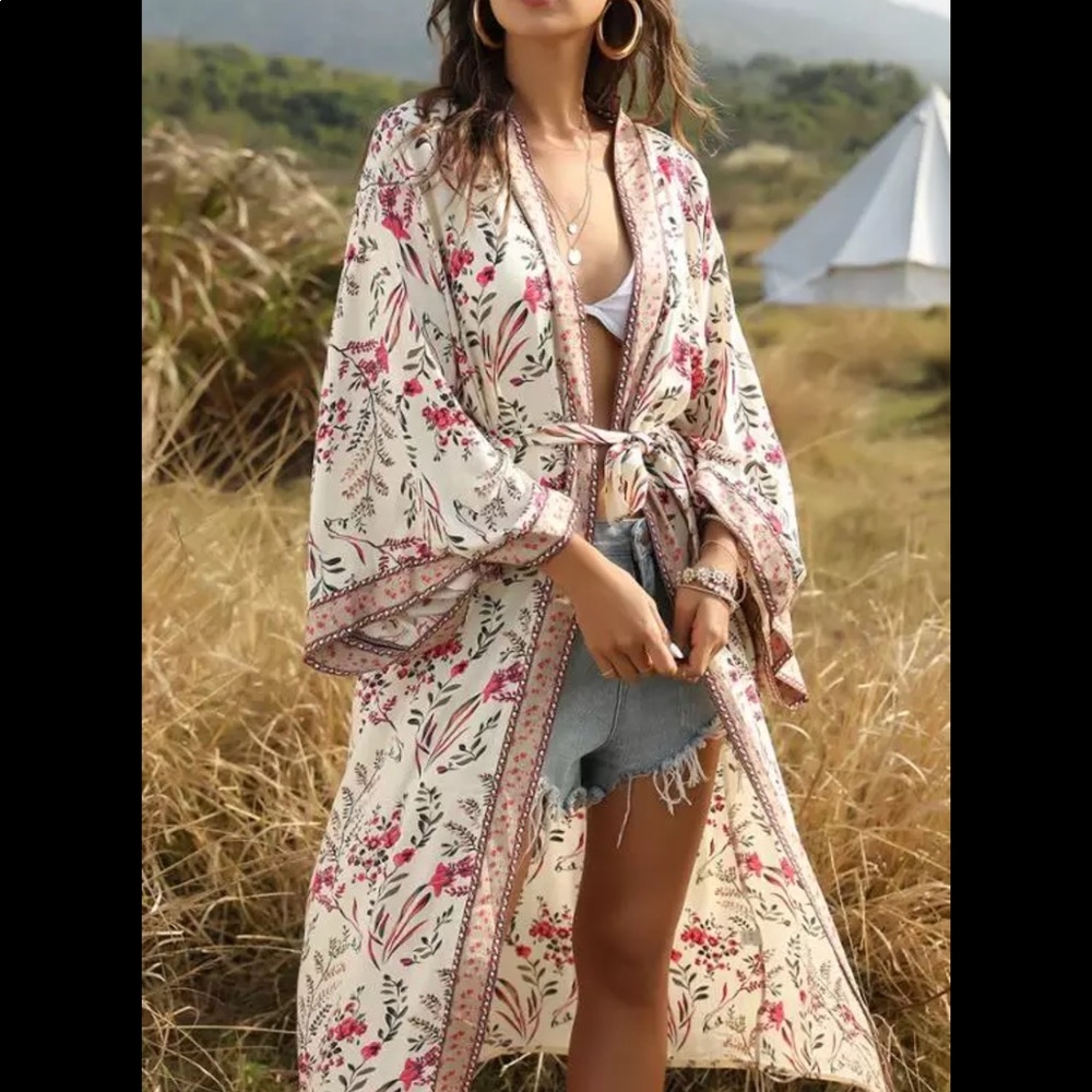 NEW cotton Kimono Style wrap - Picture 3 of 5